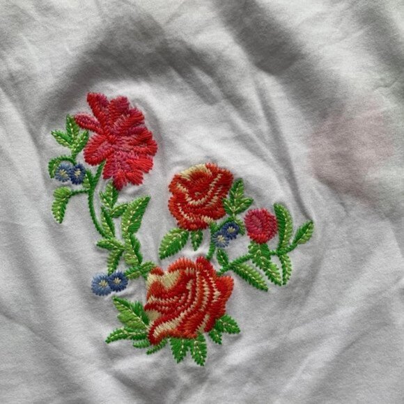 Talbots Floral Embroidered Tee - Picture 3 of 3